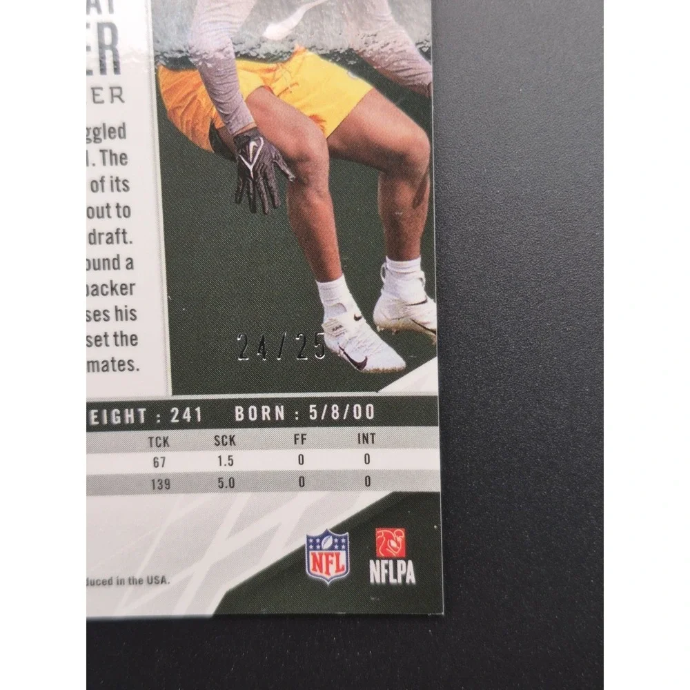 2022 Panini Phoenix Quay Walker #176 Green/25 (RC) Green Bay Packers Color Match